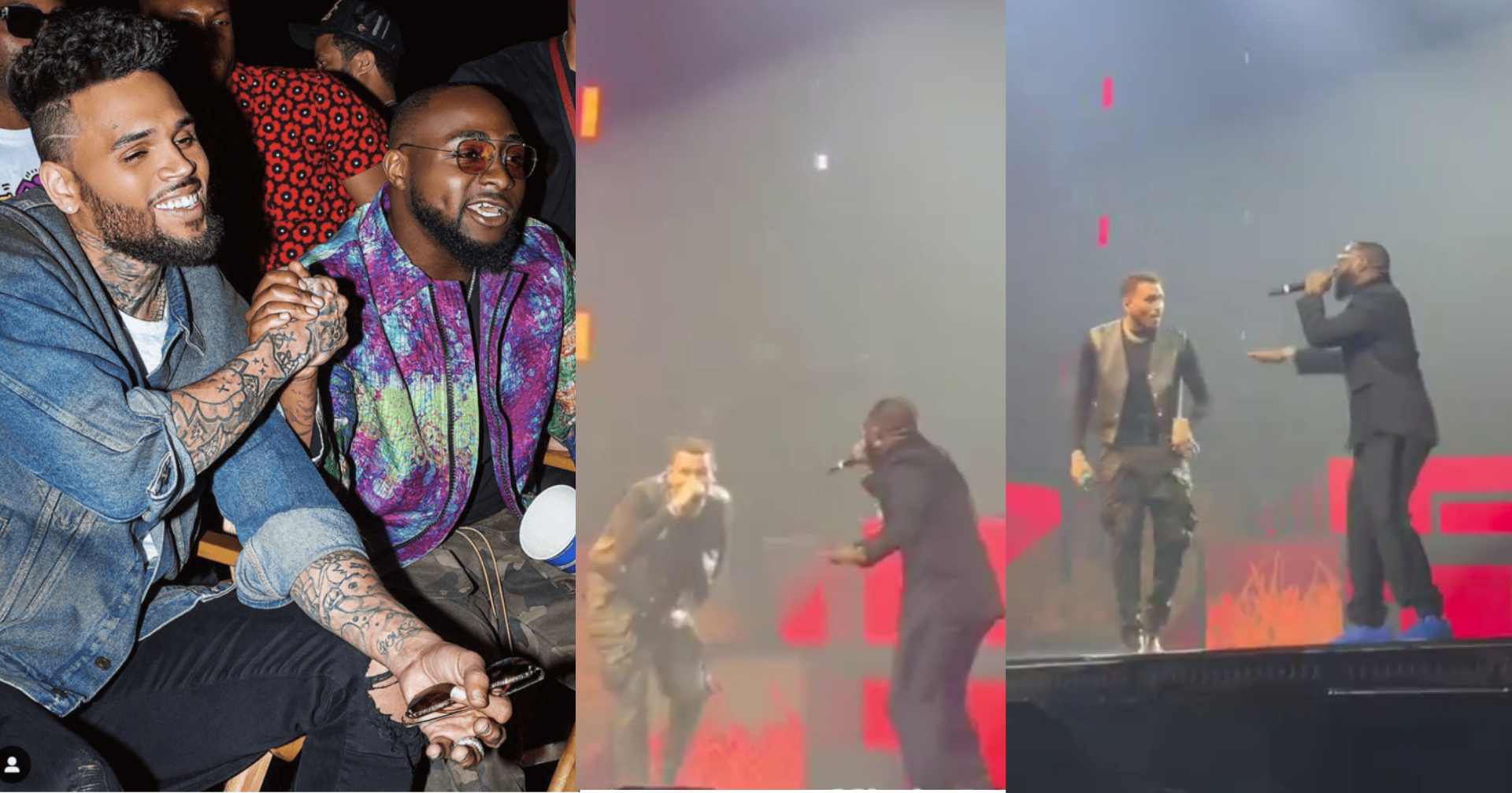 Moment Chris Brown Brings Out Davido During Concert In Dubai