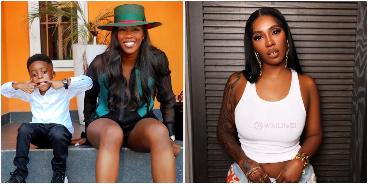 'I can see why everyone says Jamil is my twin' - Tiwa Savage says, shares throwback photo of herself