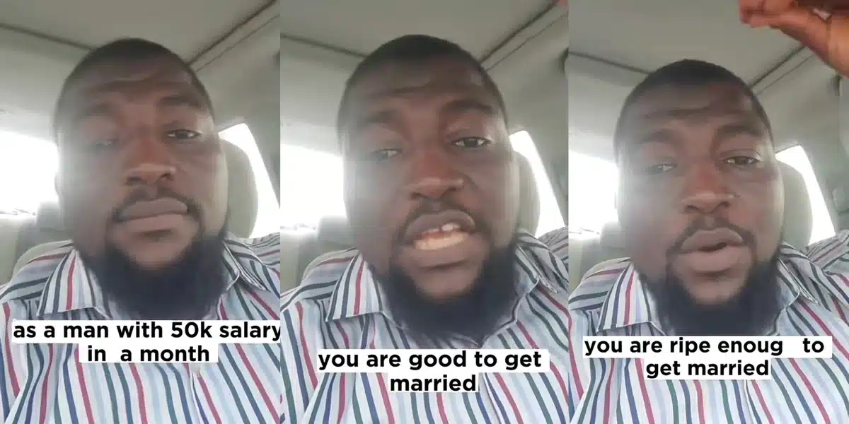 “With 50k salary you can comfortably get married as a man in Nigeria” — Man advises gender