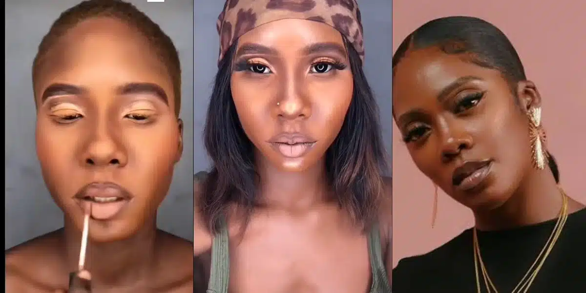 “This one na Aba Tiwa Savage” — Reactions as makeup artist tries to recreate the musician’s look