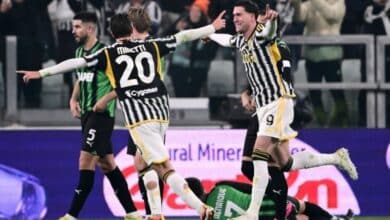 Serie A: Vlahovic bags brace in Juventus 3-0 win against Sassuolo