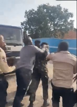 Drama as FRSC officials beat up soldiers for invading their office