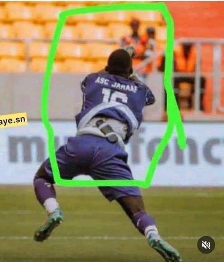 Ivorian goalkeeper with something fetish allegedly tied around his waist