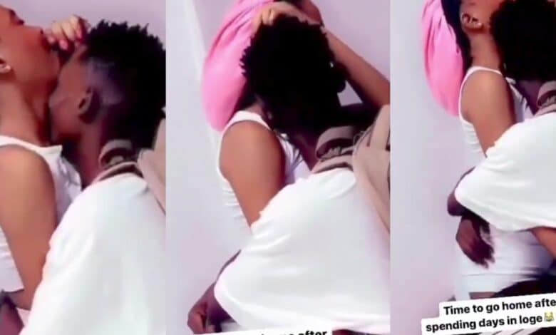 "Heat too much for her papa house" – Lady cries profusely as she refuses to leave boyfriend's lodge