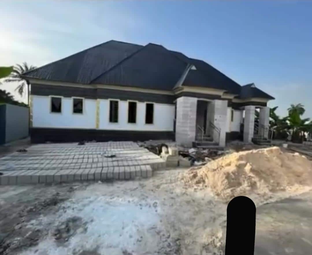 Nigerian man overjoyed as he becomes a house owner