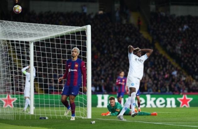 UCL: missed chances hurt Osimhen's Napoli in sad exit against Barcelona