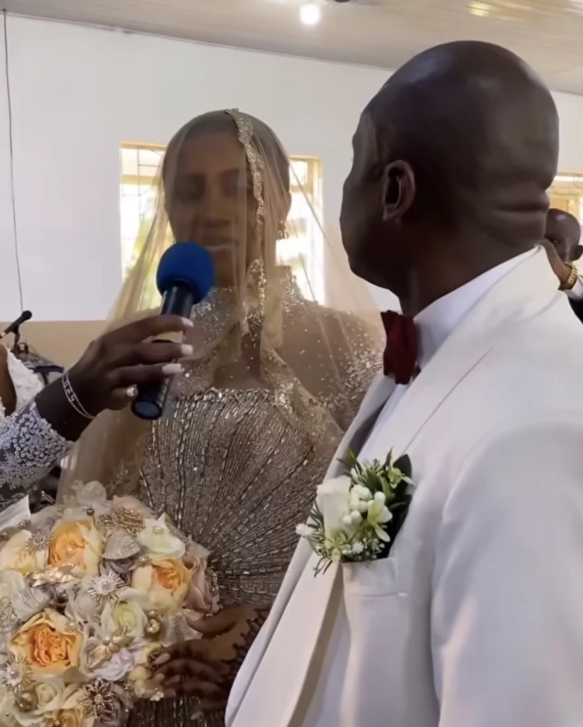 “For better or better, for richer for richer” — Moment bride remix wedding vows 
