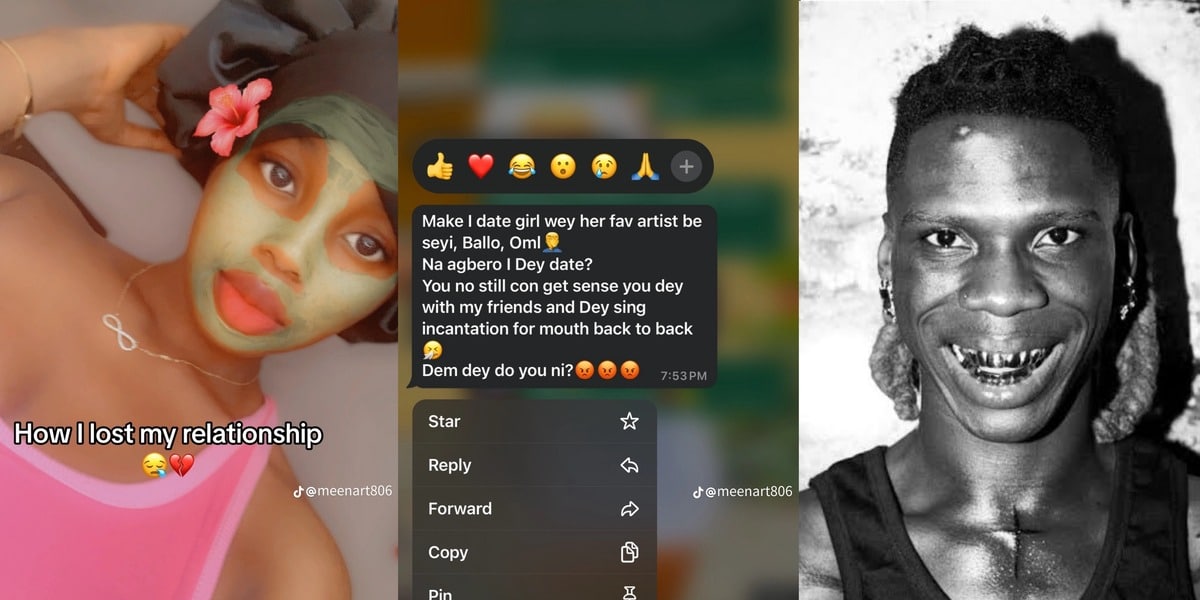 "Relationship red flags" - Nigerian lady's relationship ends over Seyi Vibez's music lyrics
