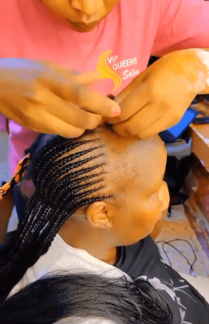 hairstylist customer scanty hair 