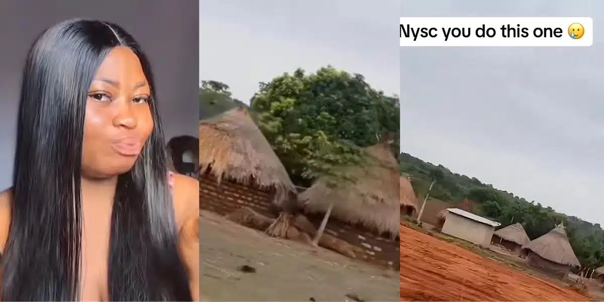 Corper laments bitterly as she shows off location she was posted for NYSC