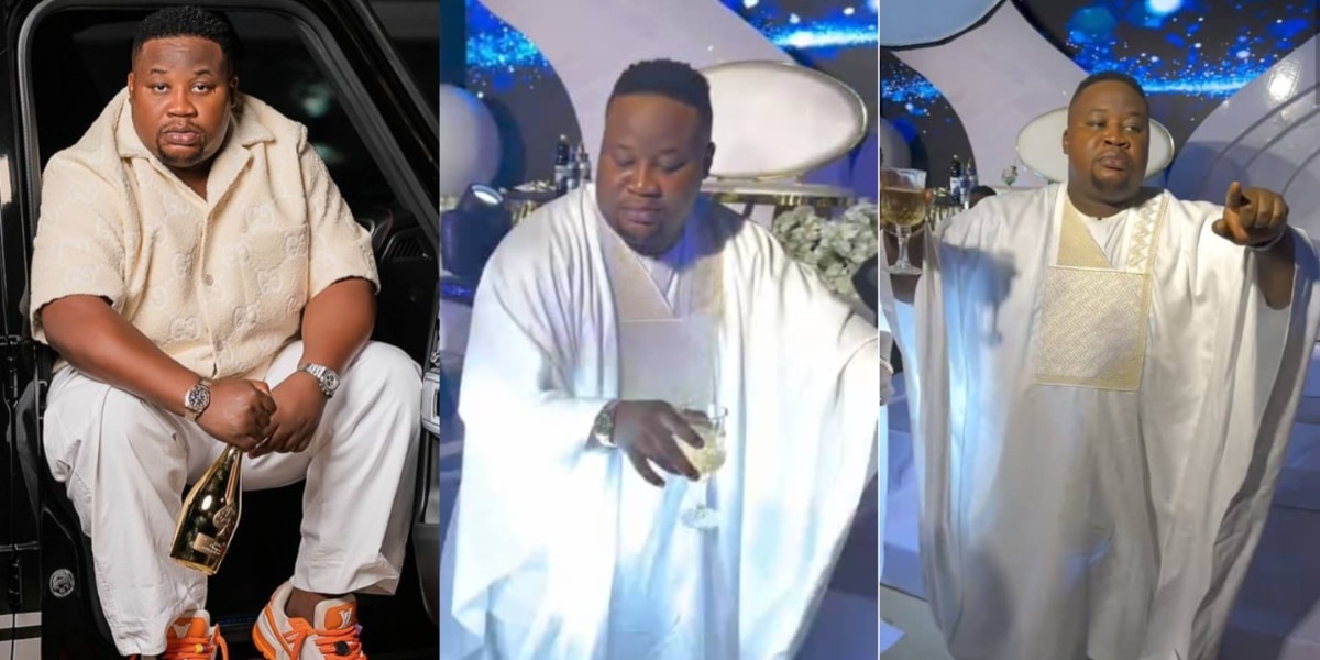 Cubana Chief Priest spotted dancing at a wedding party without spraying cash