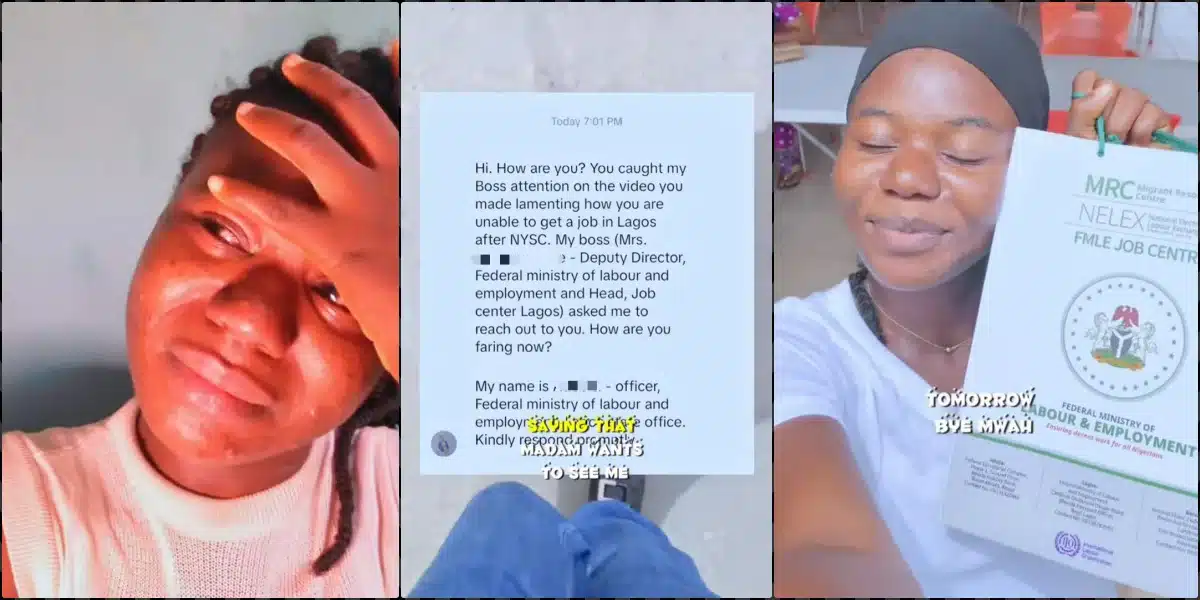 Lady gets a good job after crying online over unemployment