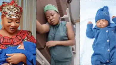 Lady with sickle cell welcomes baby, shares scary pregnancy journey