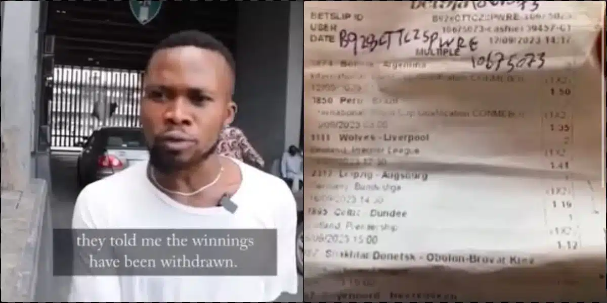 Man calls out betting company after getting N3M out of N16.7M win