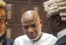 Court refuses to grant Nnamdi Kanu’s request on bail, removal from DSS custody