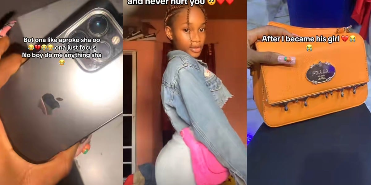 Nigerian lady receives iPhone, plane tickets, cash, bags, etc., after accepting man's girlfriend proposal