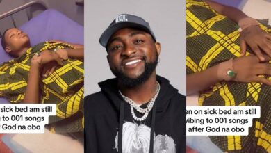 Young Nigerian man declares 'after God, it's davido' from sick bed