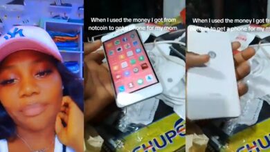 Nigerian lady uses Notcoin earnings to buy mother a brand new phone