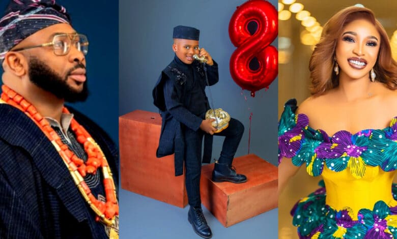"When I count my blessings, I count you" - Churchill Olakunle celebrates Tonto Dikeh's son as he turns 8