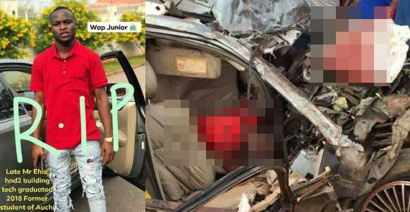 Image result for Young graduate crushed to death by lorry in Edo State (Photos)