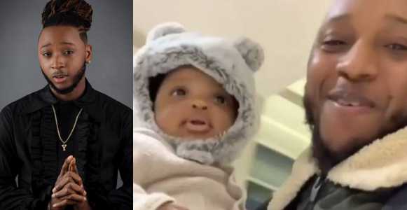 Rapper, Yung6ix shares adorable video of himself and his son Noah- Carter 6ix 