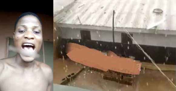 Residents excited as hailstones rain down from the sky in Lagos (Video)