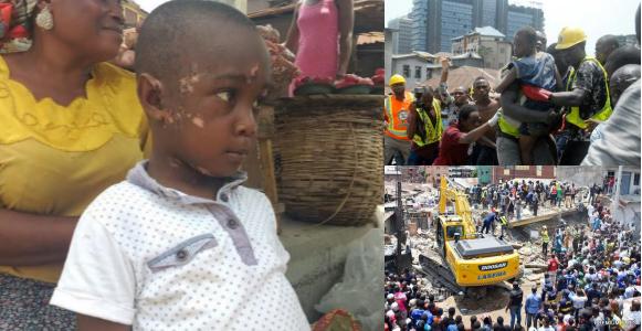 â€˜Iâ€™m afraid to go to school againâ€™ - Little boy who survived Lagos building collapse 