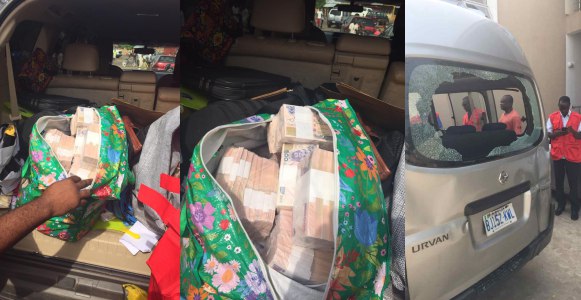 EFCC arrests governorship candidate agent with bags of cash (Video)