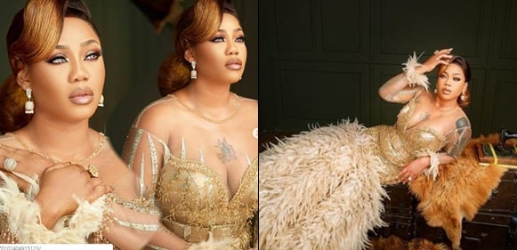 Toyin Lawani Glitters In Gold As She Celebrates 37th Birthday Today