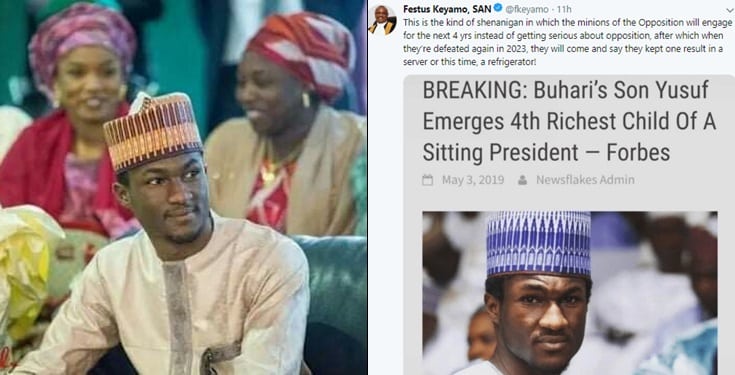 Nigerians react as “Forbes names Yusuf Buhari as 4th richest child of a president