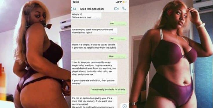 Lady narrates how she outsmart her blackmailer (screenshots)