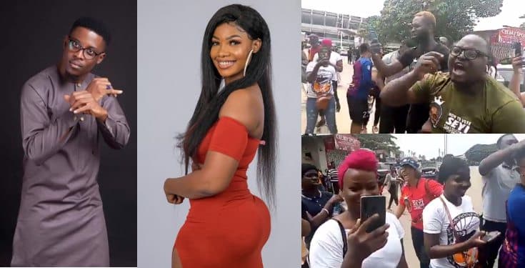 BBNaija: Tacha’s fans clash with Seyi’s fans in Surulere, Lagos (Video)