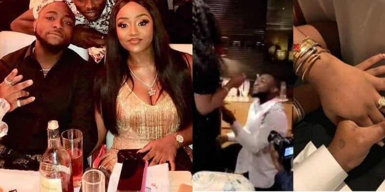 Assurance2020: Davido shows off Chioma's huge diamond engagement ring