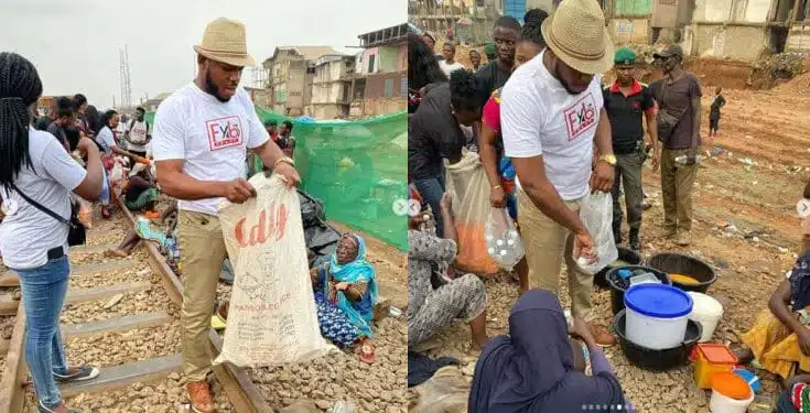 Frodd and Omashola feed 500 less privileged kids (Photos)