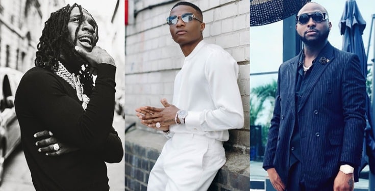 BurnaBoy, Davido, Wizkid top Billboard’s most streamed Nigerian musicians