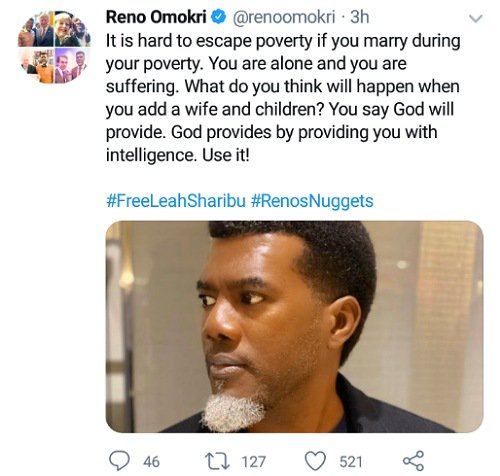 Reno Omokri Poverty