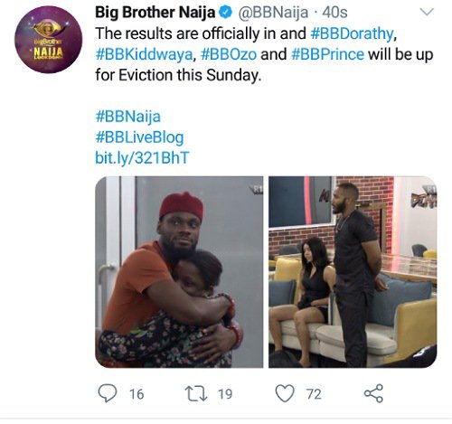 See How Housemates Nominated Each Other For Eviction