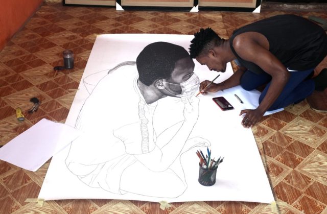 Nigerian artist goes viral after making life-like drawing with pencil 