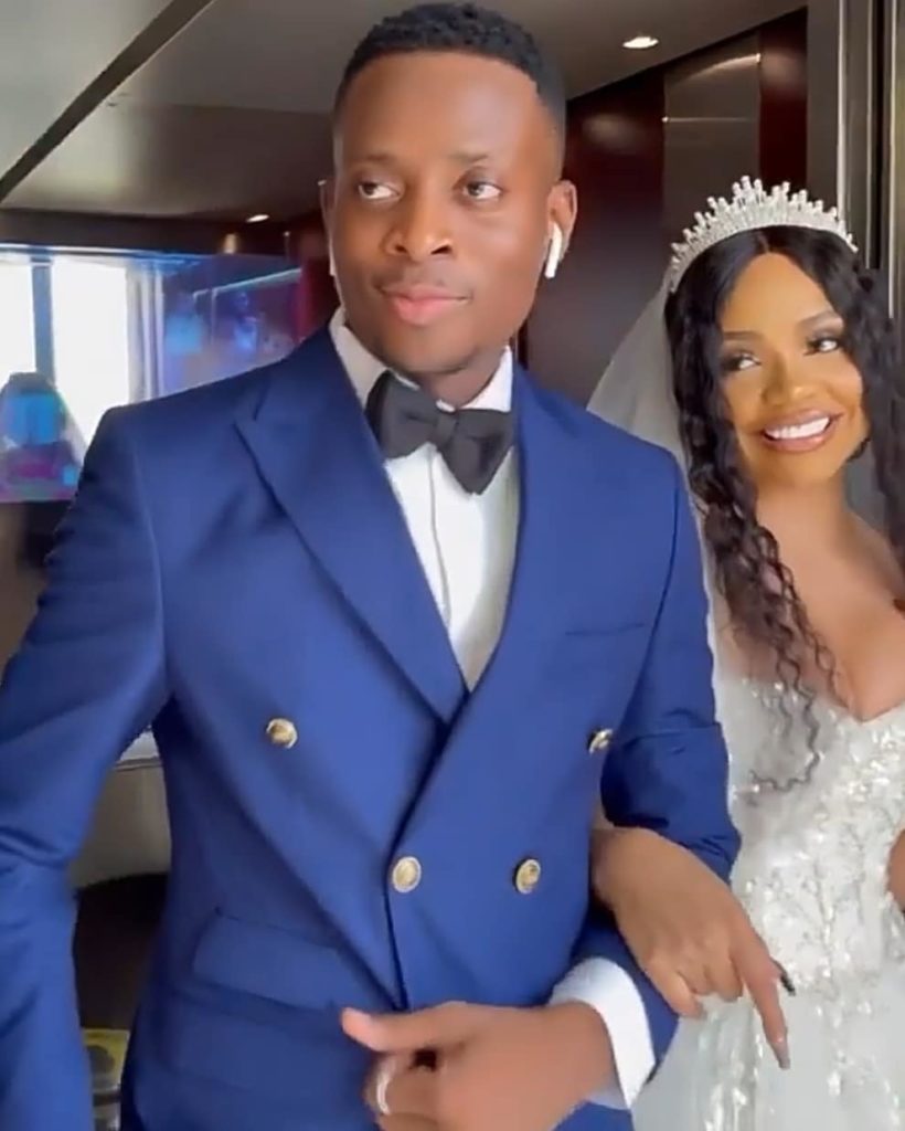 Comedian Sydney Talker ties the knot with reality star, Nengi (Video)