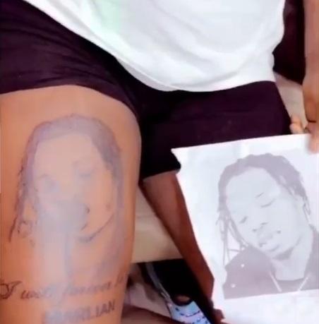 lady tattoo naira marley 