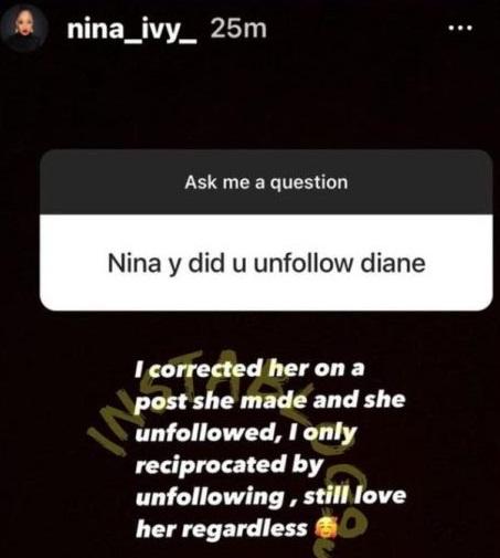 Nina Ivy opens up on sour friendship with BBNaija's Diane