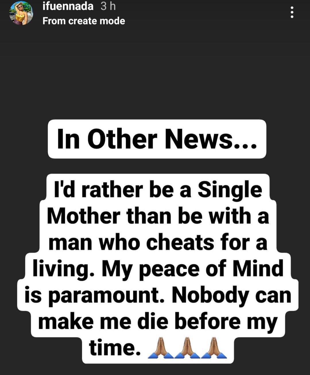 single mother Ifu Ennada