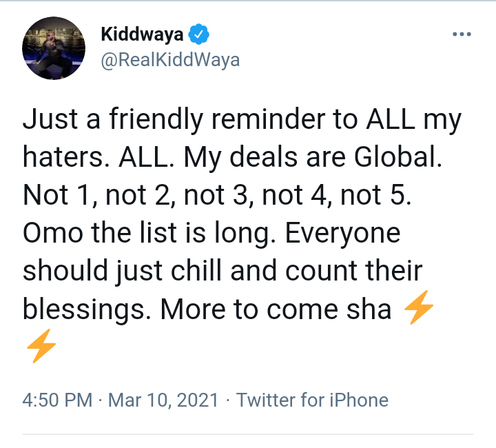 Kiddwaya Message Haters Strong