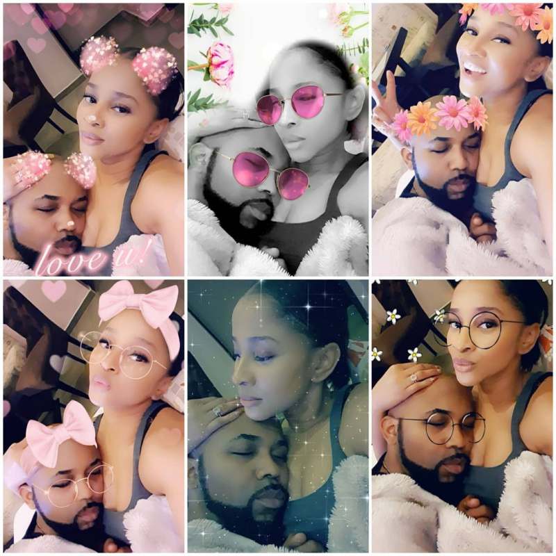 Adesua Etomi shares photos of Banky W getting baby-treatment in celebration of his birthday