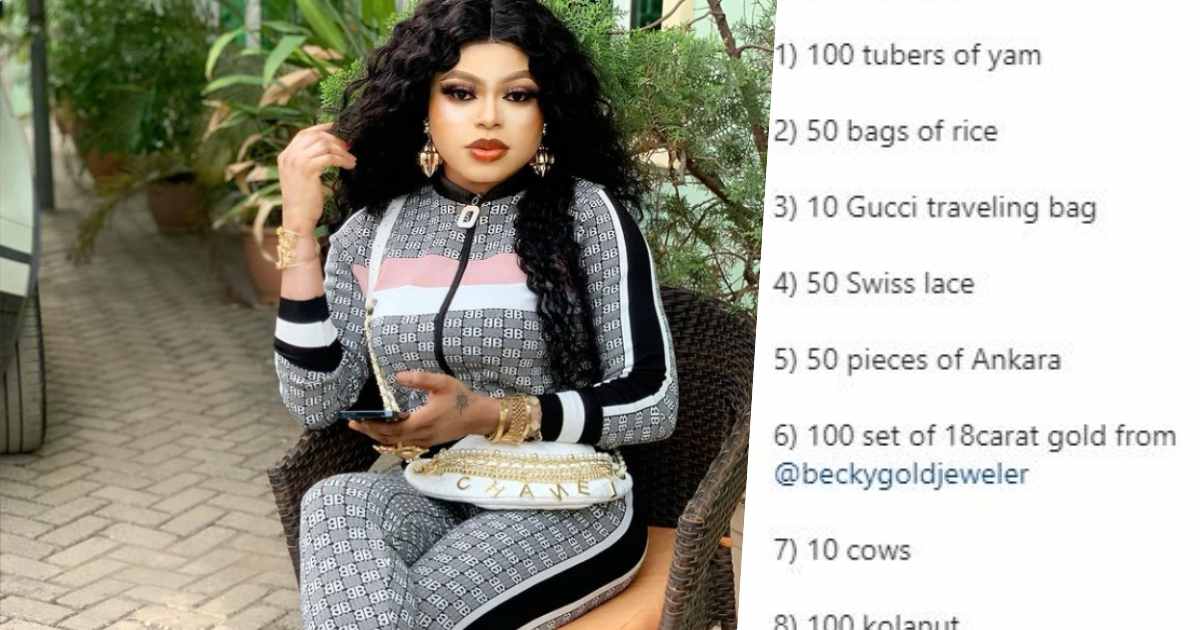 "10 cows; who die?" - Reactions as Bobrisky drops list of ...