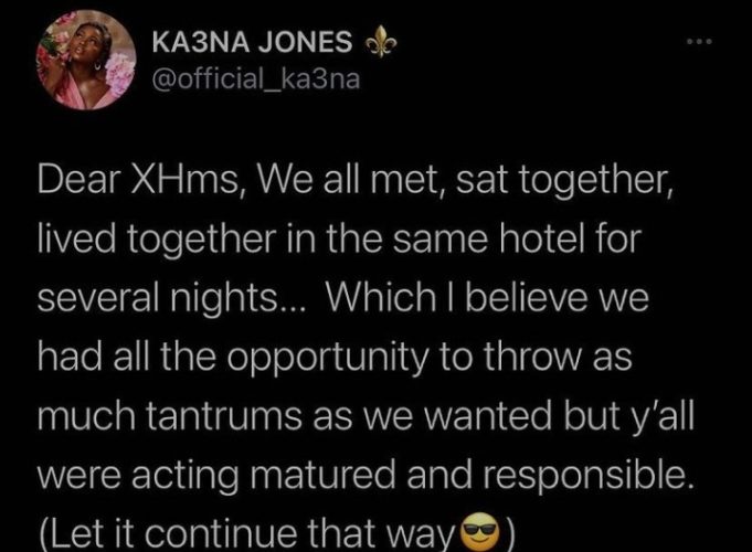 BBNaija lockdown reunion: Ka3na sends warning to other ...