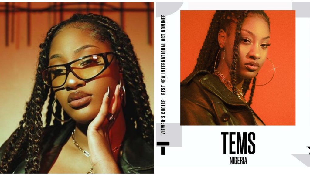 Tems gets nominated for BET "Best New International Act" Viewer’s