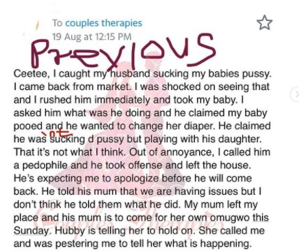 toddler disvirgined husband