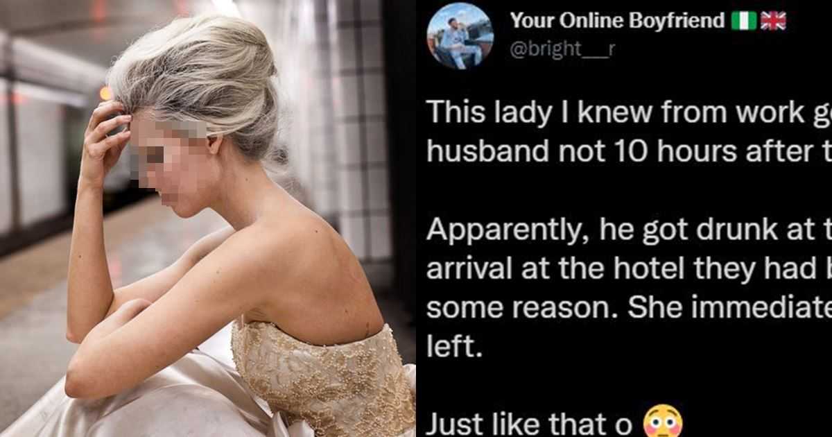 Bride dumps groom in less than 10 hours after wedding