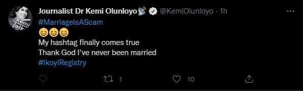 Kemi Olunloyo Marriage Scam